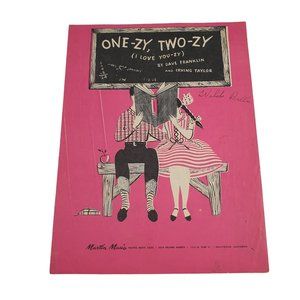Vintage Sheet Music 1946 One-zy Two-zy I Love You-zy Piano Voice Easy Listening